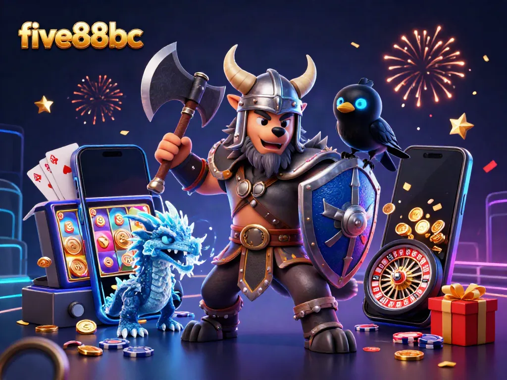 Experience thrilling gameplay with five88bc, featuring dynamic fun characters and casino elements.