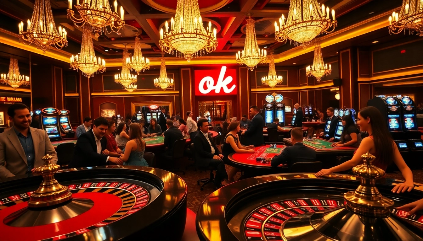 Experience the excitement of gaming at OK365 with luxurious casino elements.