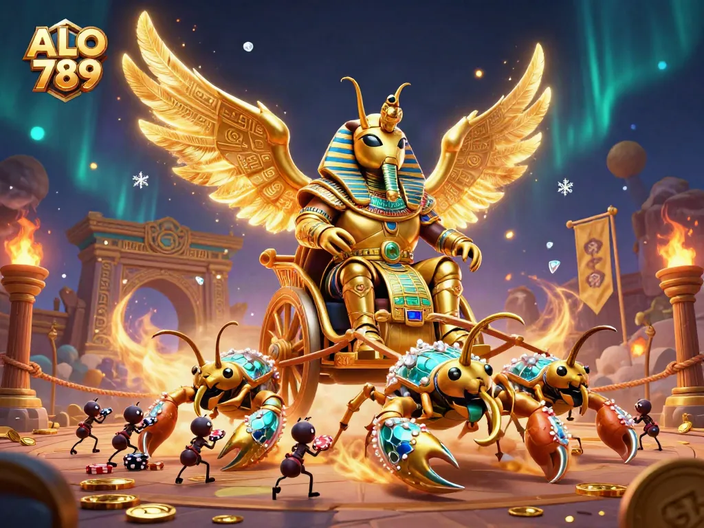 Experience the thrill of ALO 789 with a dynamic gaming atmosphere featuring iconic elements in action.