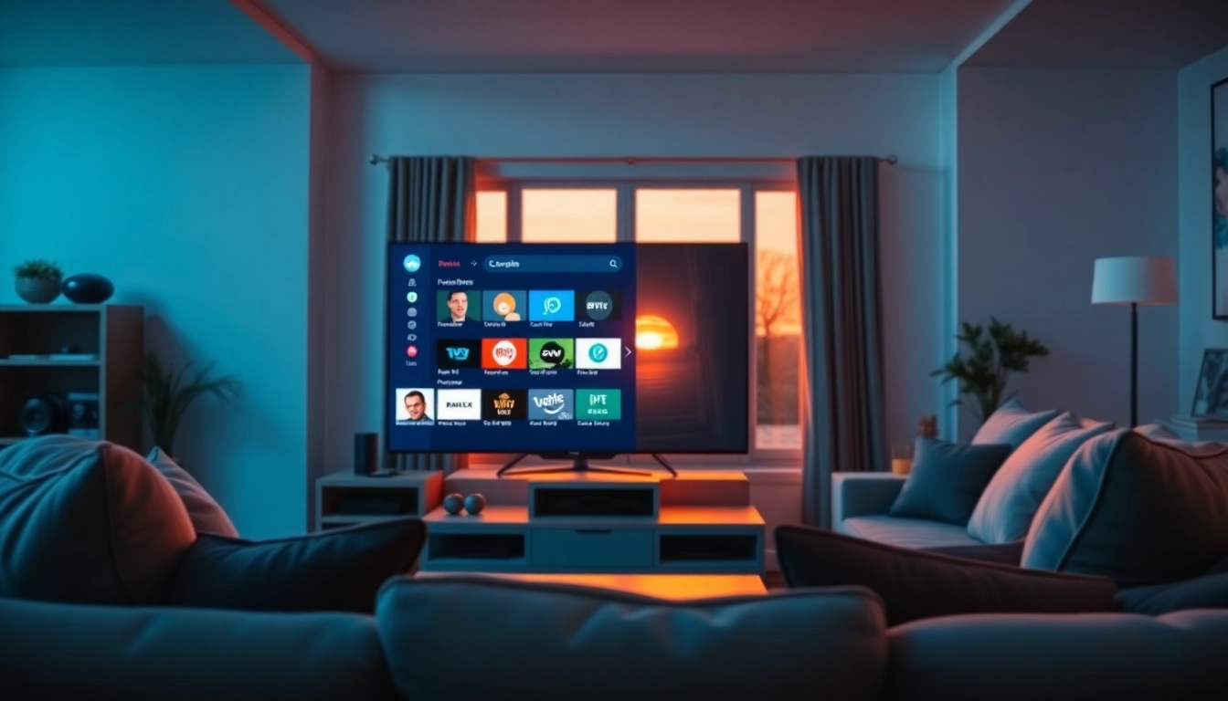 Enjoying iron IPTV in a modern living room with a sleek TV interface.