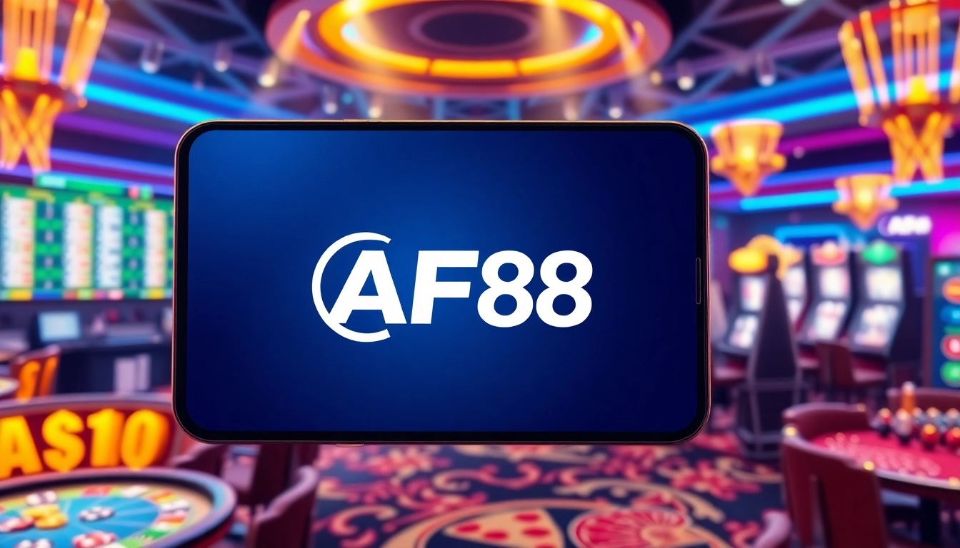 Engaging AF88 online gambling platform interface showcasing sports betting and casino games.