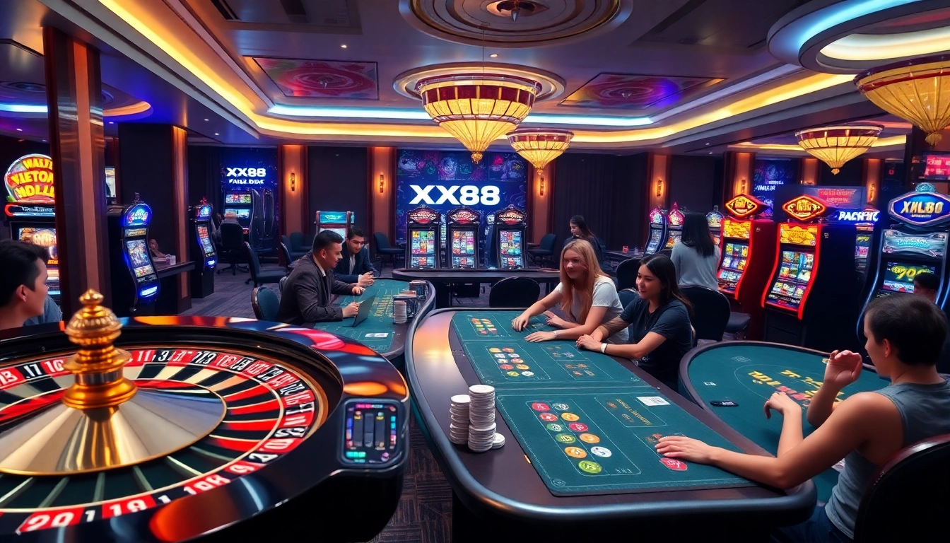Experience the excitement of online gaming with https://xx88.today/, showcasing vibrant casino visuals.