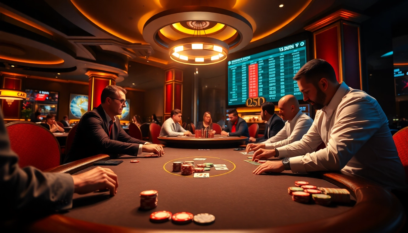 Experience the excitement of 13Win with a luxurious poker table featuring high-stakes gameplay and rich casino elements.