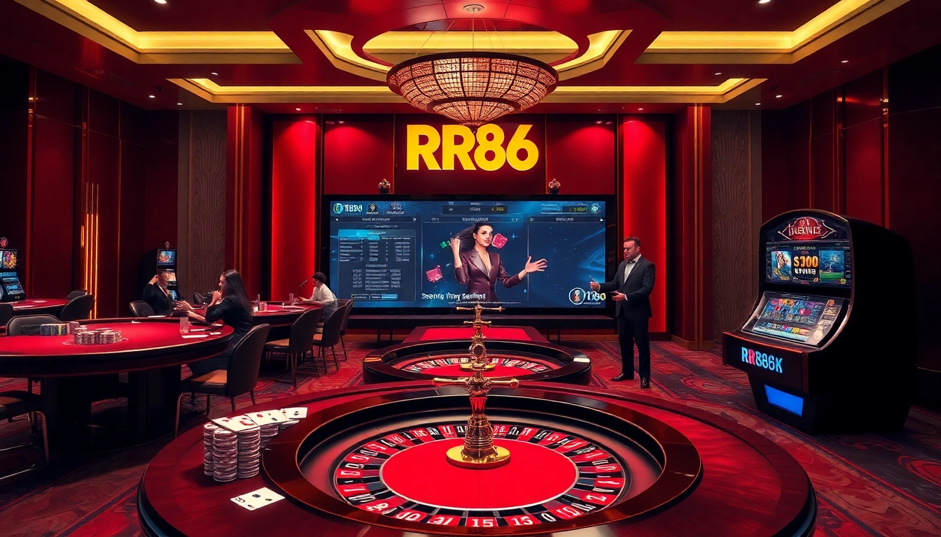 Experience high-stakes gaming excitement at https://rr88csn.com/ with a luxurious casino scene featuring tables, chips, and thrilling gameplay.