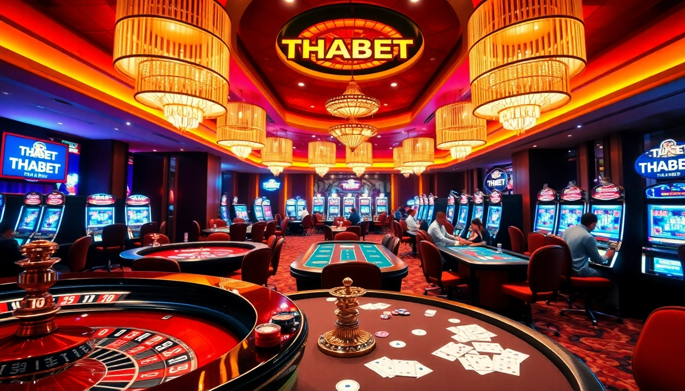 Engage in thrilling gameplay at THABET's vibrant casino with active poker and roulette.