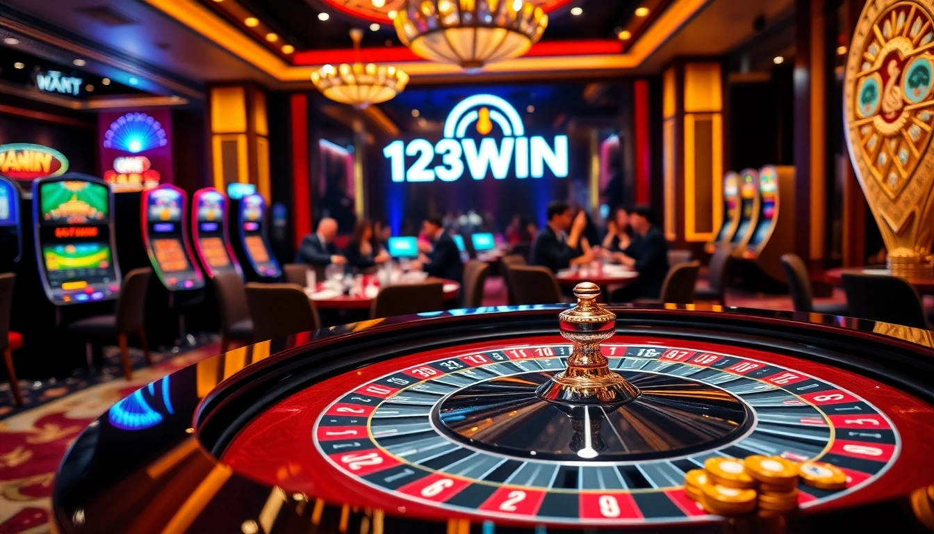 Experience excitement at 123WIN with vibrant casino tables and thrilling gameplay.