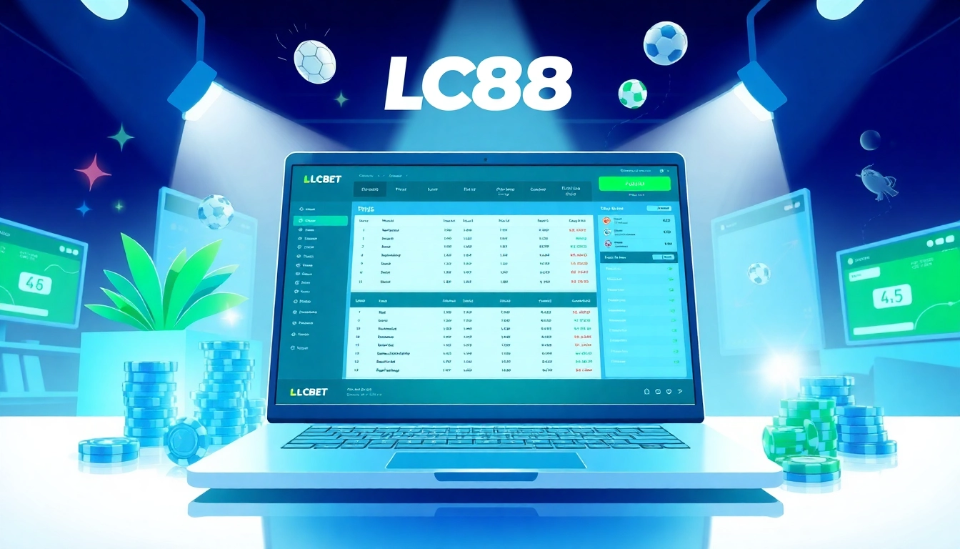 Engaging visual representation of LC88 BET's online betting platform, showcasing modern digital wagering.