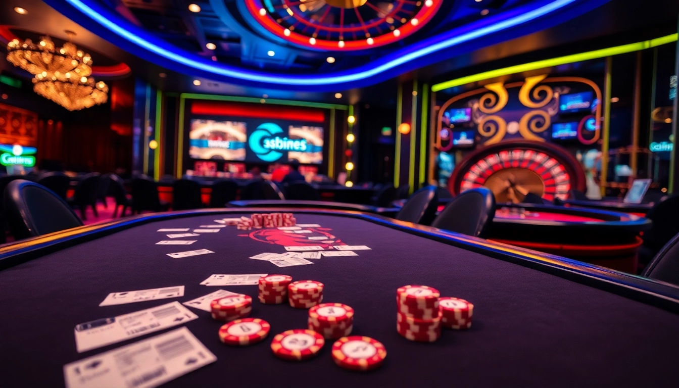 Experience the thrilling atmosphere of s8 with a stylish poker table and vibrant casino elements.