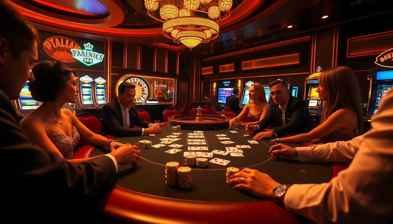 Engaging poker scene highlighting KJC's competitive gambling atmosphere with chips and cards.