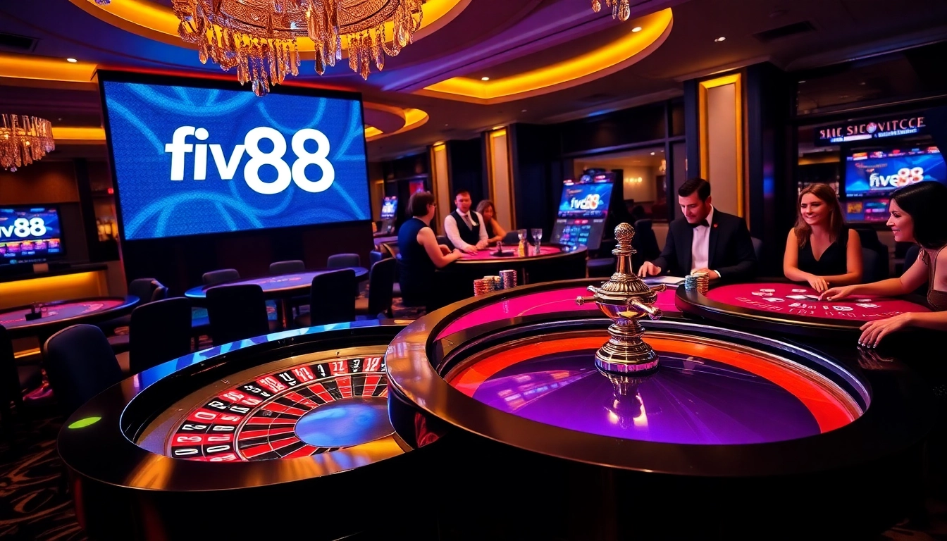 Engaging players in a luxurious casino atmosphere, showcasing five88 excitement.