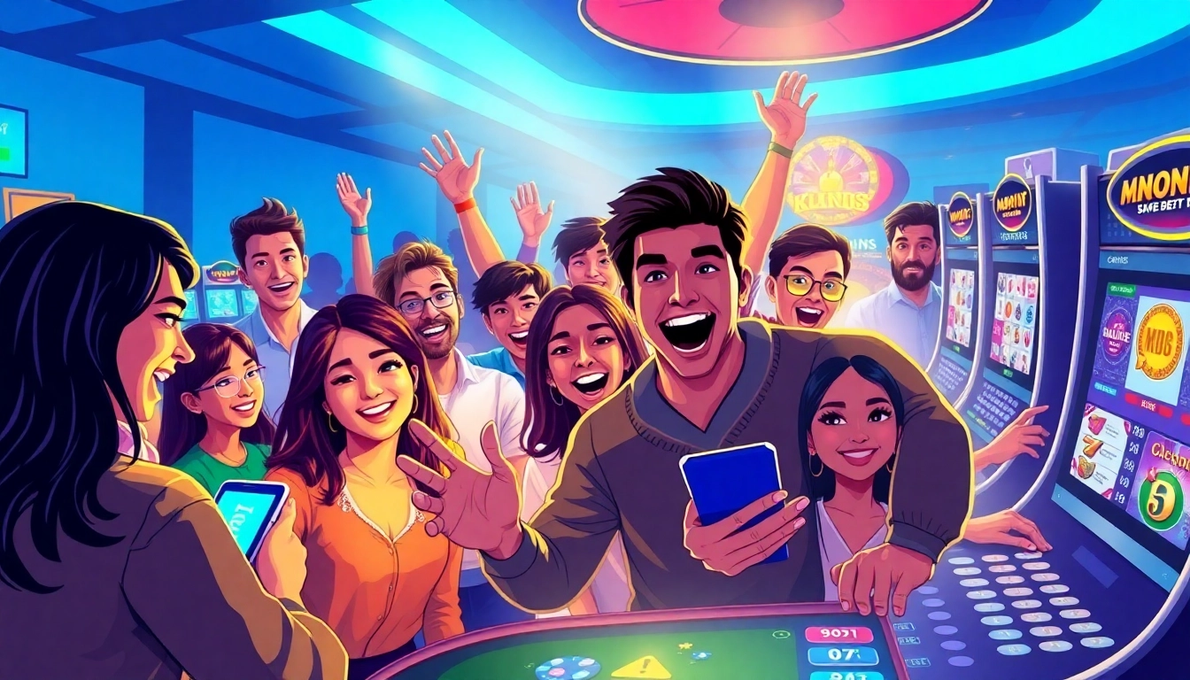 Exciting online gaming experience at https://mm88.agency/, showcasing diverse players engaging with various casino games.