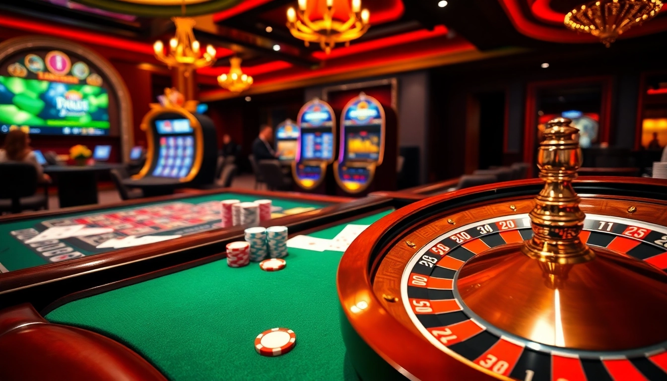 Experience the excitement of gaming at https://xx88.nl/ with a vibrant casino scene featuring roulette and poker.