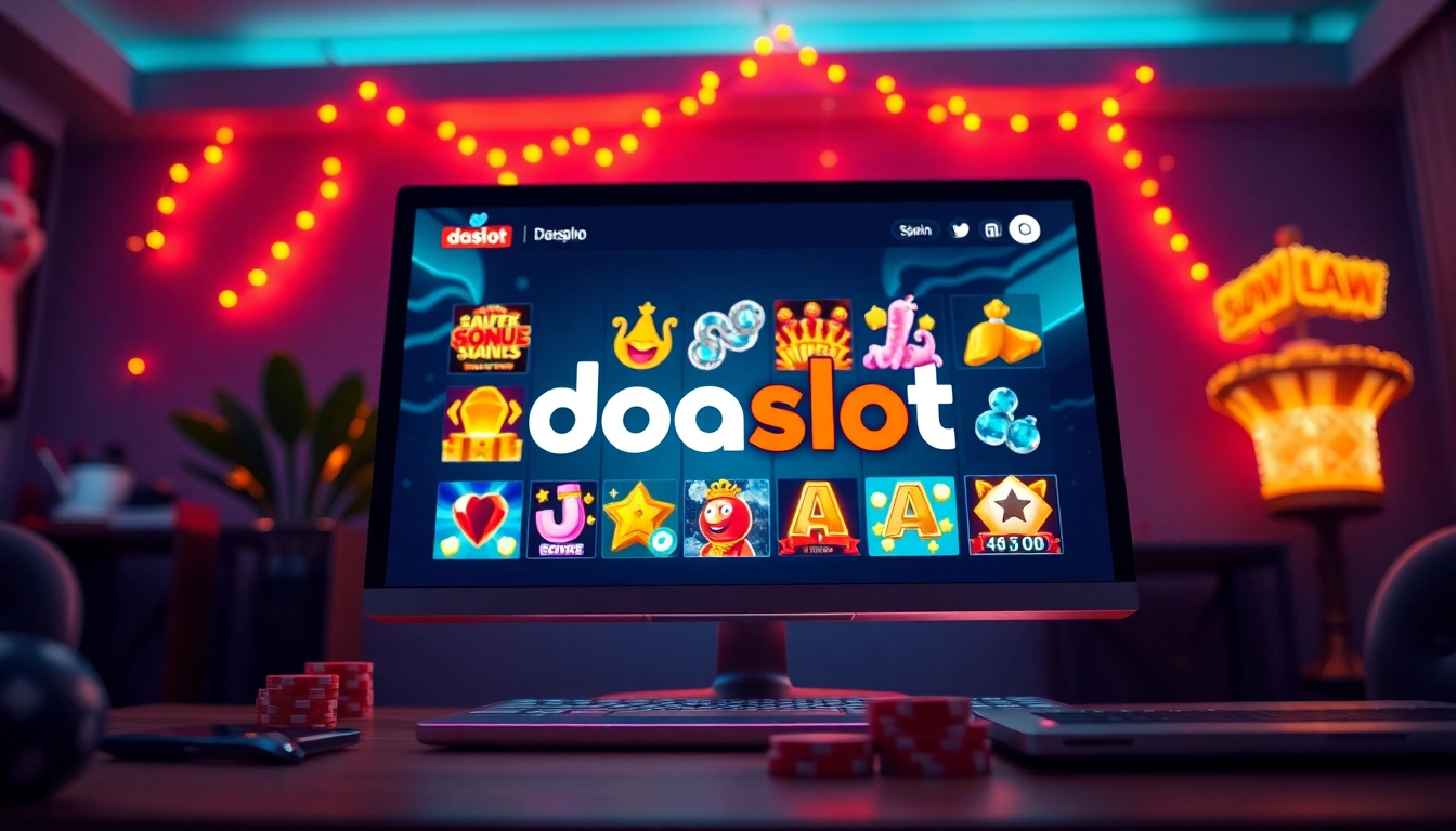 Engaging online casino screen showcasing doaslot slot games with vibrant colors and inviting atmosphere.