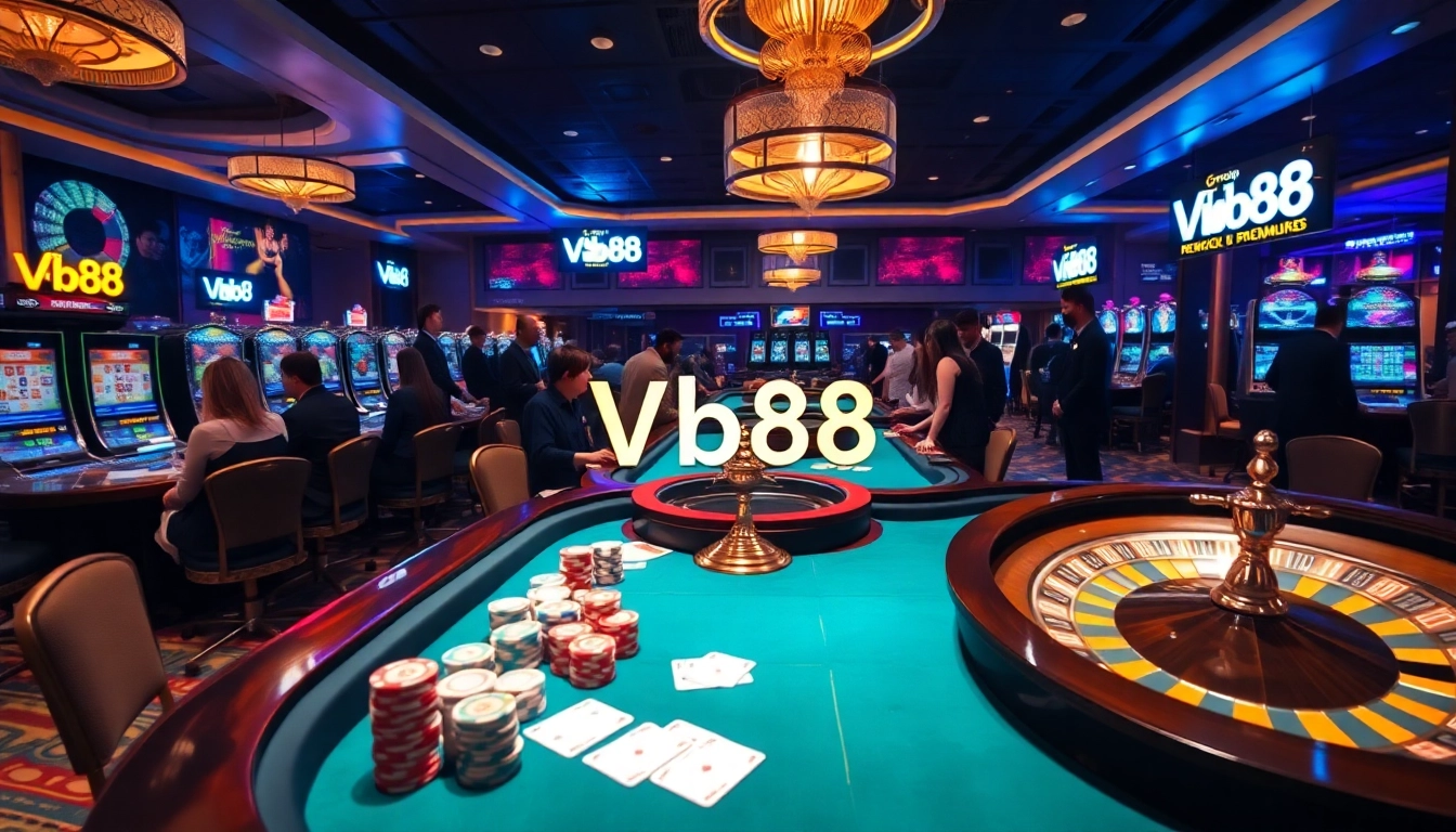Experience thrilling gameplay at Vb88, with captivating casino tables and vibrant betting action.