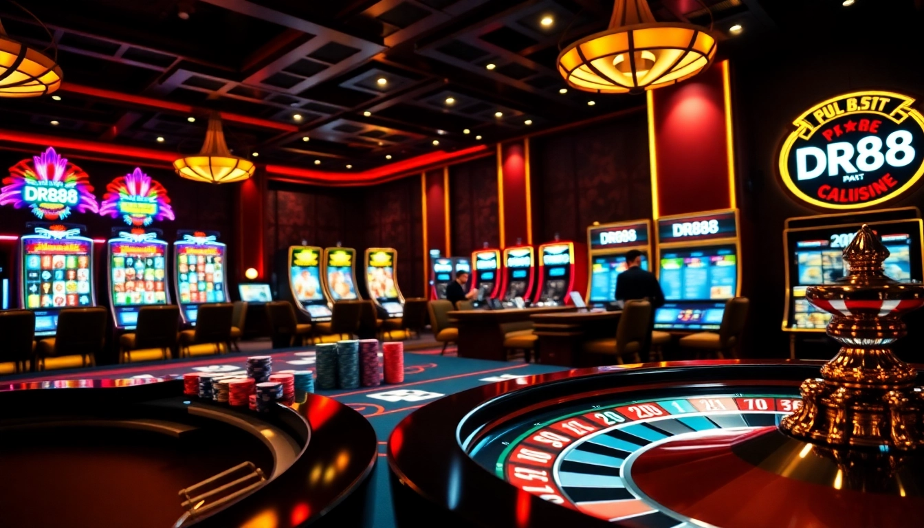 Experience the thrill of winning at DR88's luxurious online casino tables.