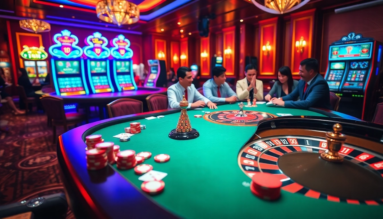 Experience thrilling gameplay at https://lu88.us.org/ featuring vibrant poker tables and excited players.
