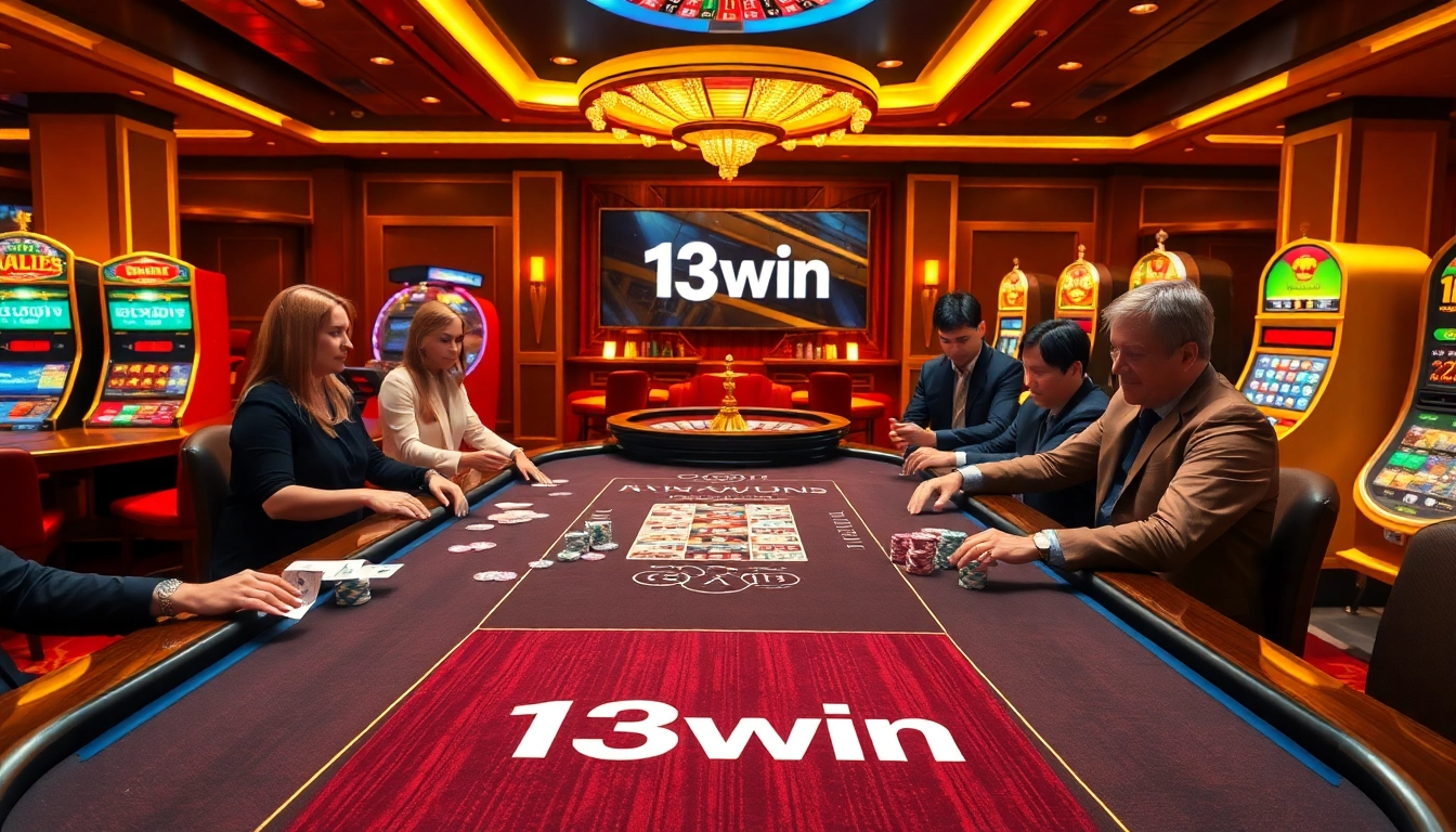 Experience thrilling gameplay at 13win with engaging poker tables and vibrant slot machines.