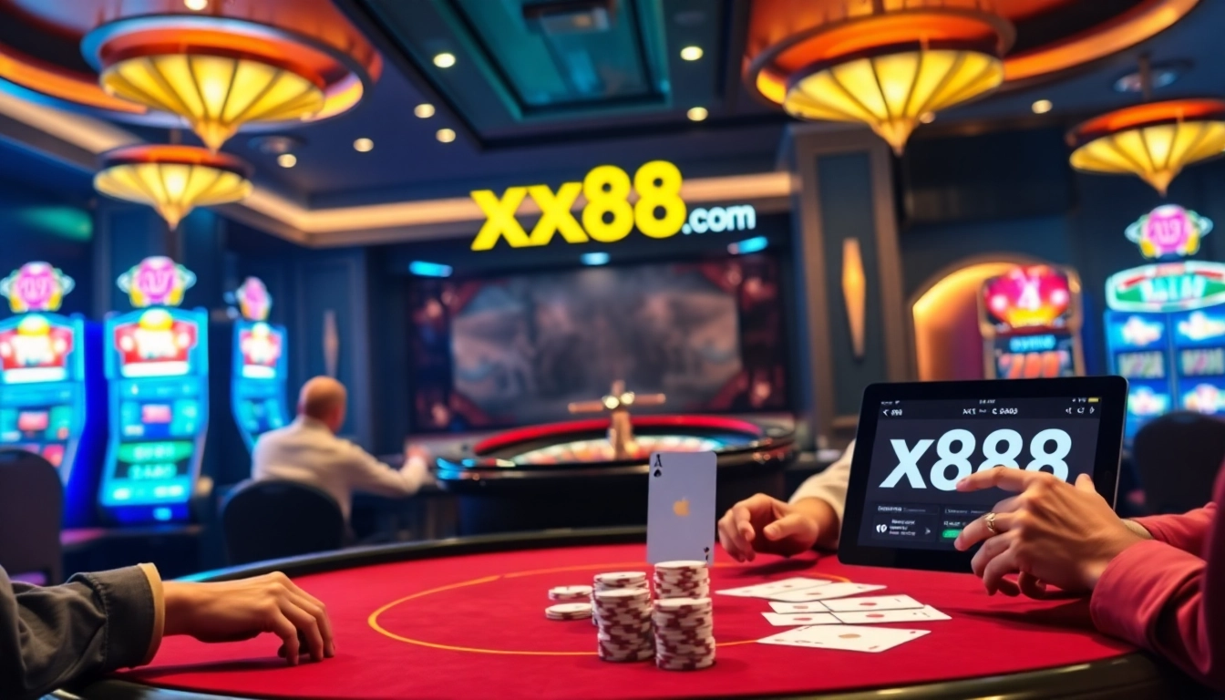 Experience thrilling gambling at xx88.com with high-stakes poker and vibrant slot machines.