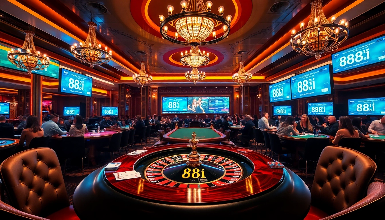 Players experiencing thrilling moments at a poker table while betting on 88i games.