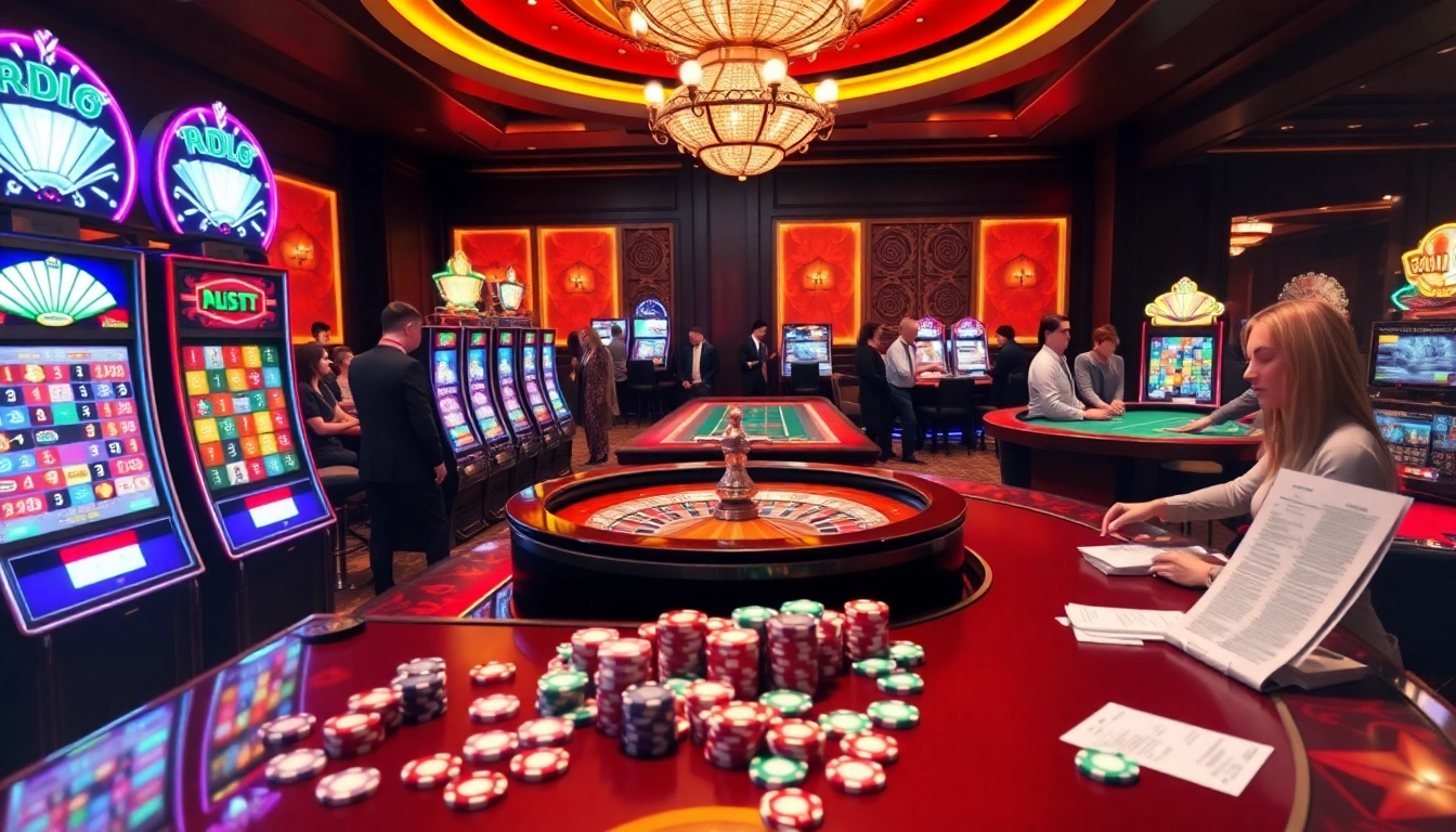 View the engaging online gambling experience at abc8.com with vibrant gaming elements and excited players.