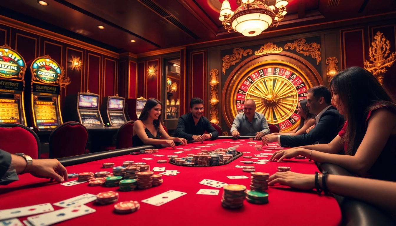 Experience the thrill at a GO8-themed poker table with colorful chips and exciting gameplay.