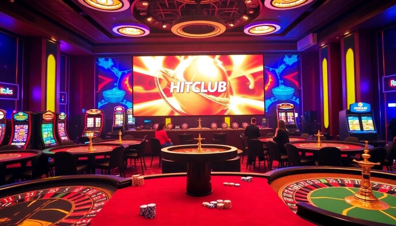 Players enjoying thrilling games at the HITCLUB casino, showcasing excitement and engagement.