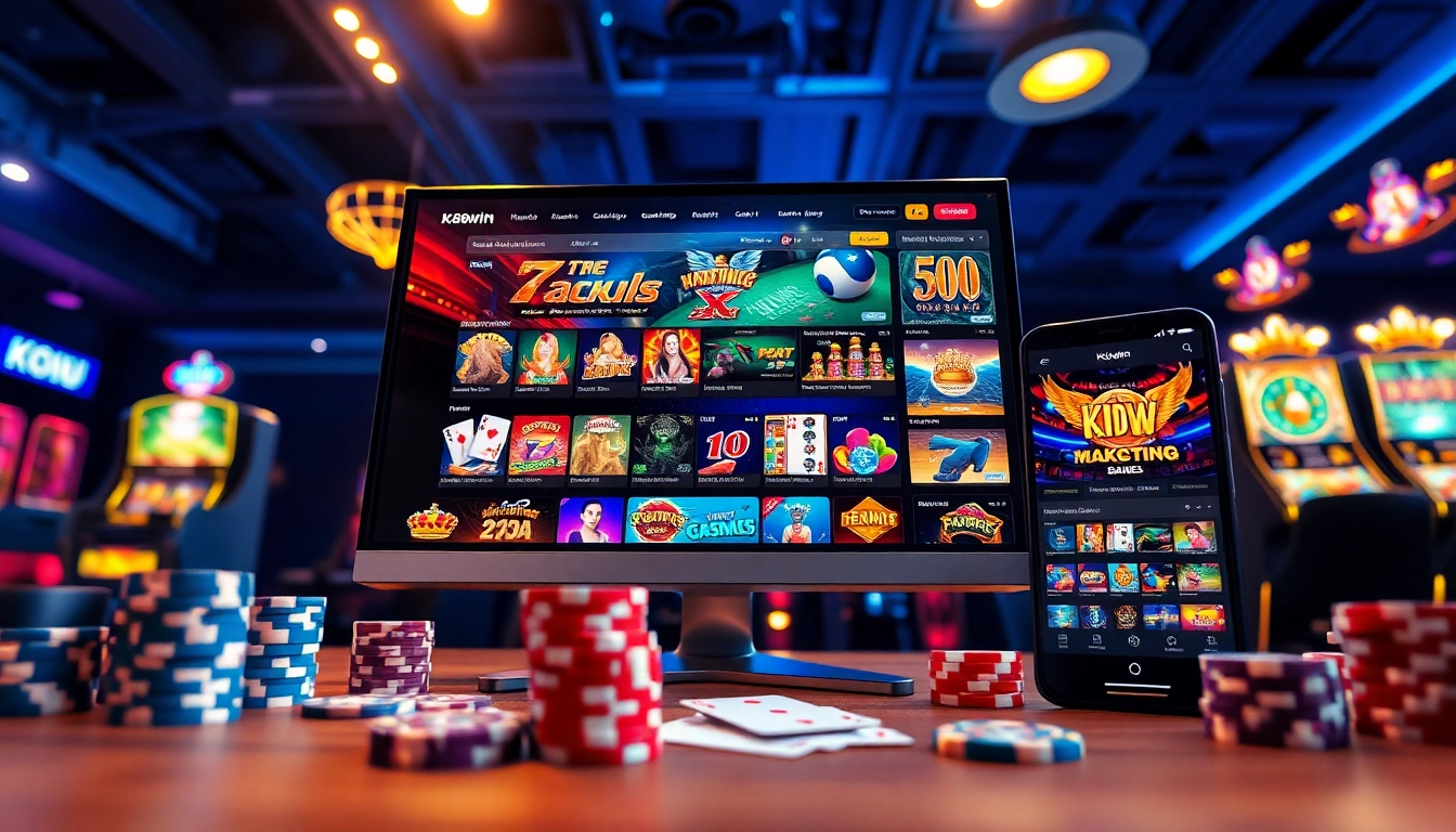 K88win online gaming interface showcasing slots, poker, and sports betting options.