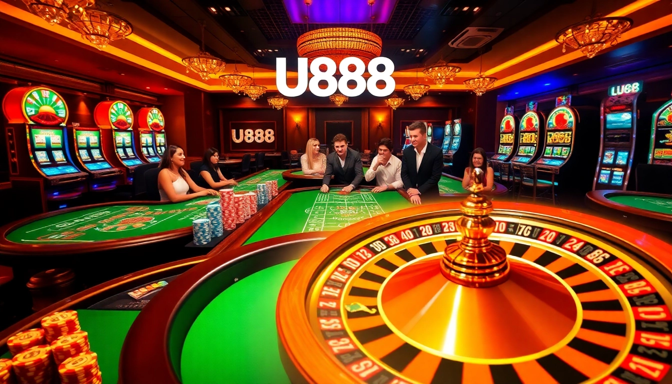 Experience thrilling gameplay at U888 online casino with vibrant slots and poker tables.