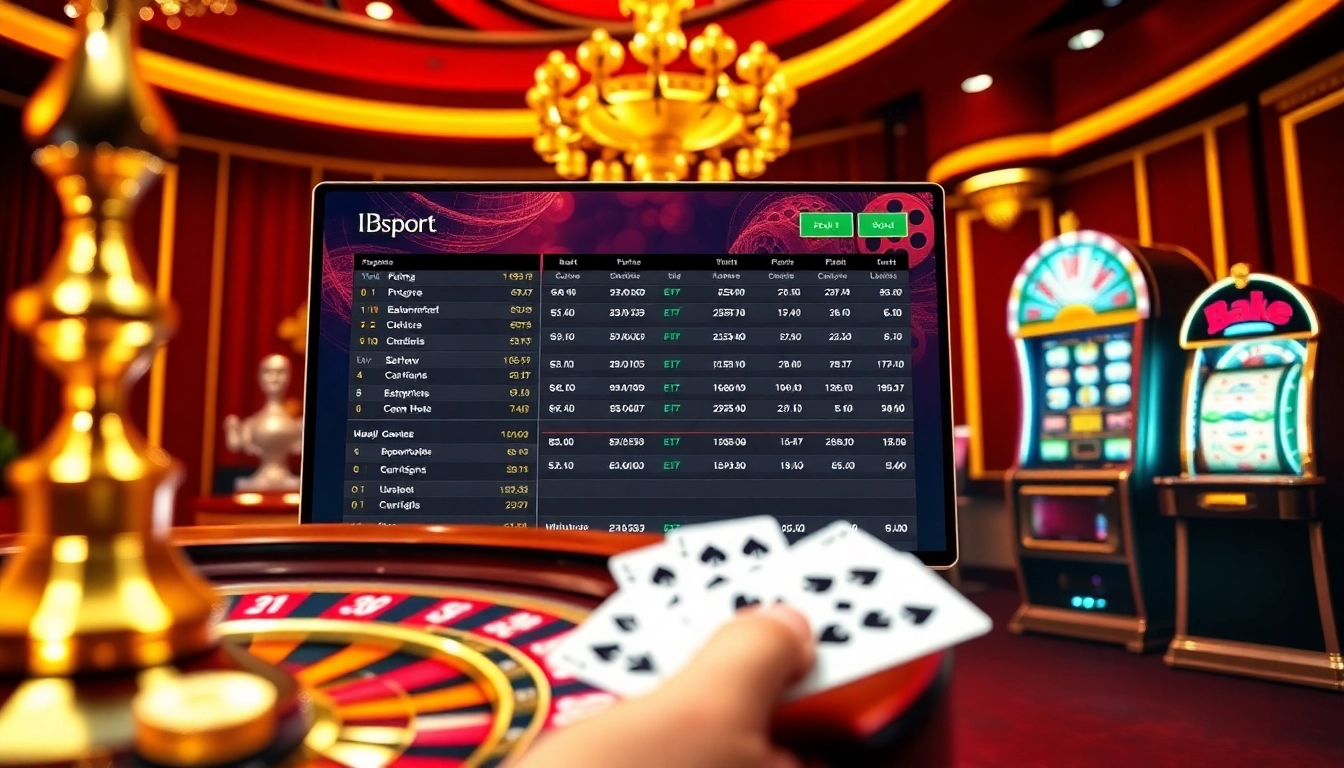 Experience the excitement of bsport with vivid casino visuals showcasing betting tables and games.