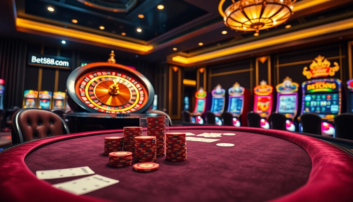 Experience the thrill of gambling at Bet88 com with a vibrant casino atmosphere.