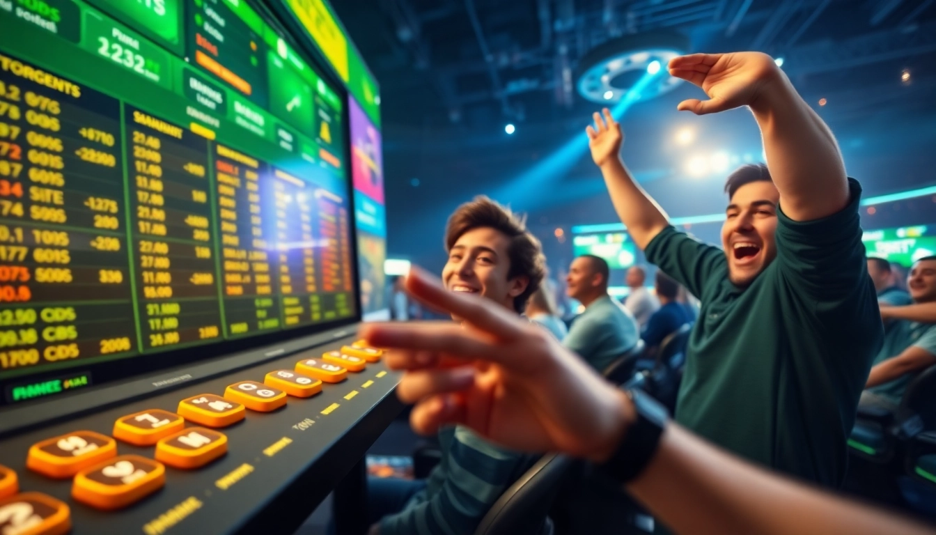 Exciting PS99 online sports betting interface with vibrant colors and engaged players.