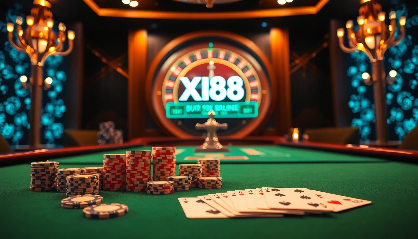 XIN88 offers a luxurious online casino experience with vibrant gaming tables and betting opportunities.