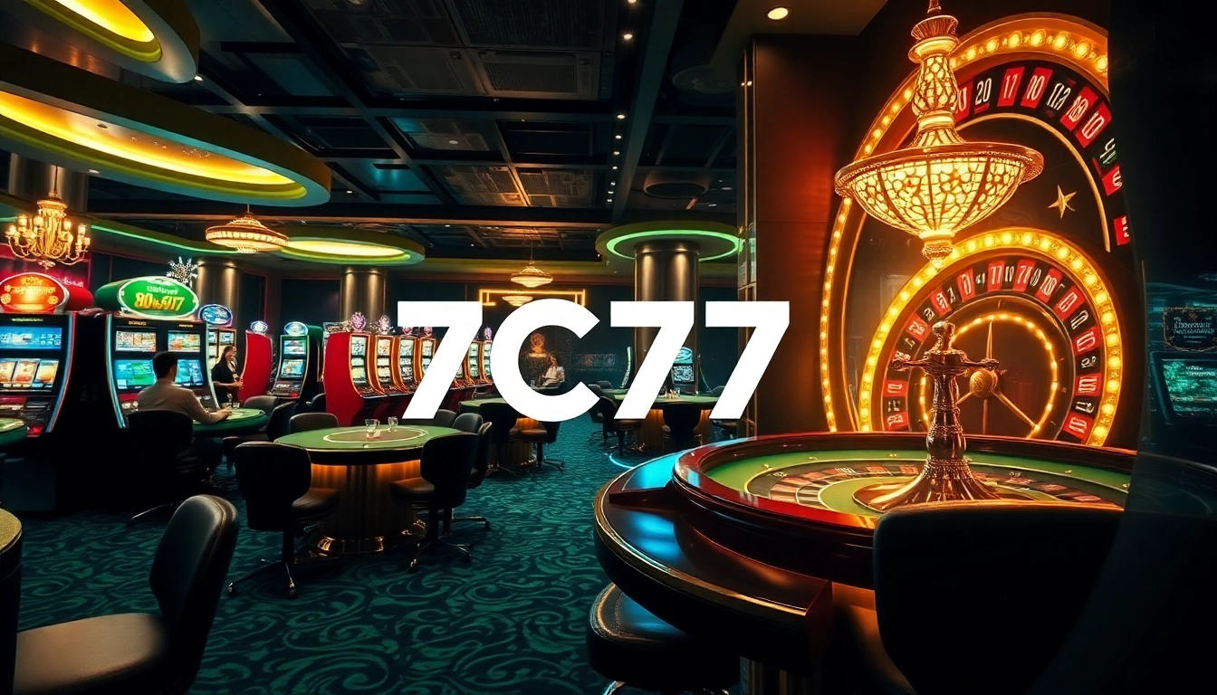 Experience thrilling gambling action at 7C77 casino with vibrant tables and exciting games.
