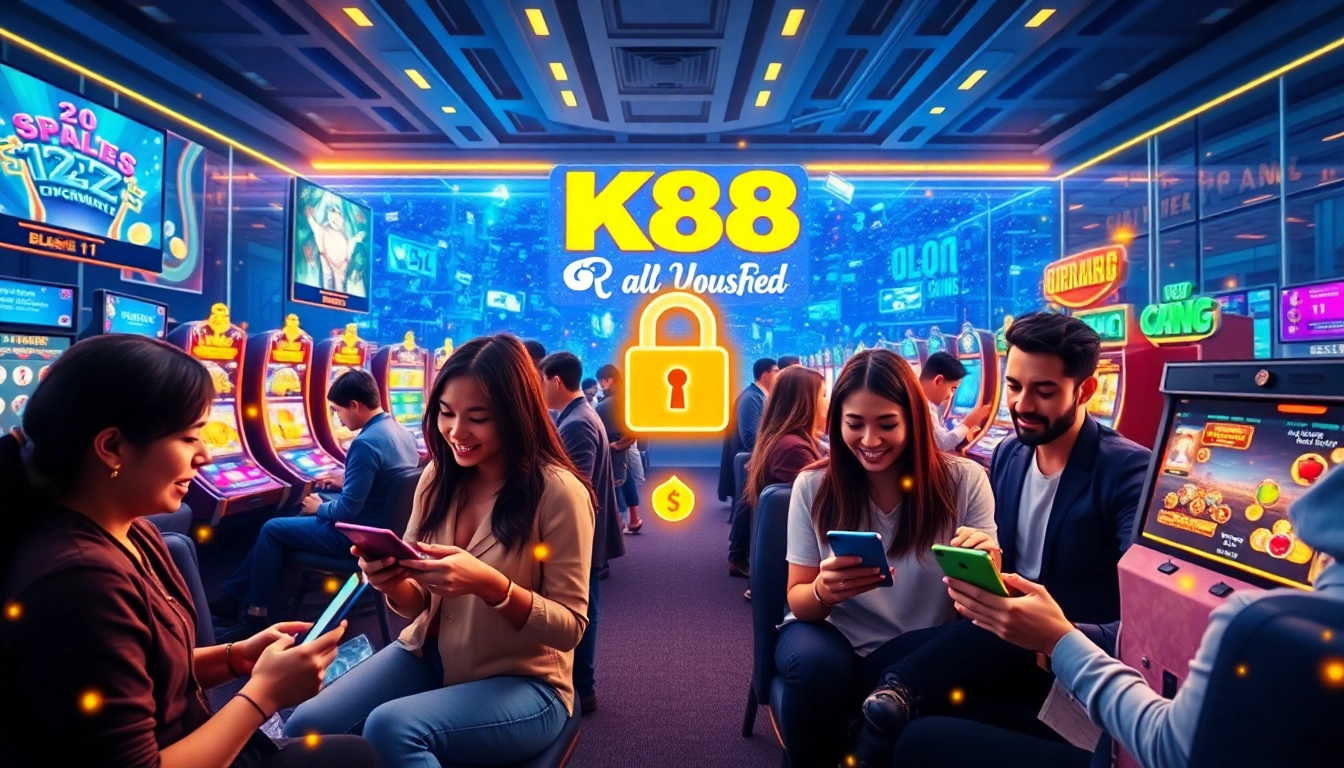 K88 online gaming platform showcasing diverse players engaged with secure and exciting games.