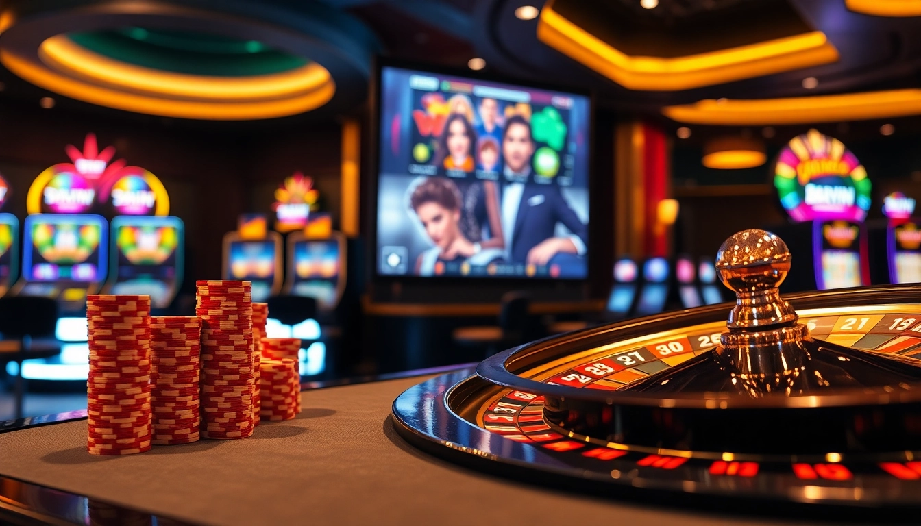 Experience the thrill of winning at 98WIN with vibrant casino elements and engaging online gambling visuals.