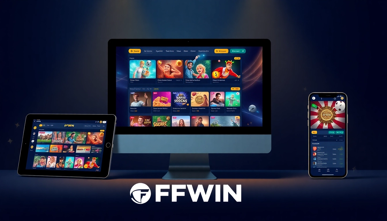 FFWIN online betting platform showcasing trust and excitement across devices with diverse games.
