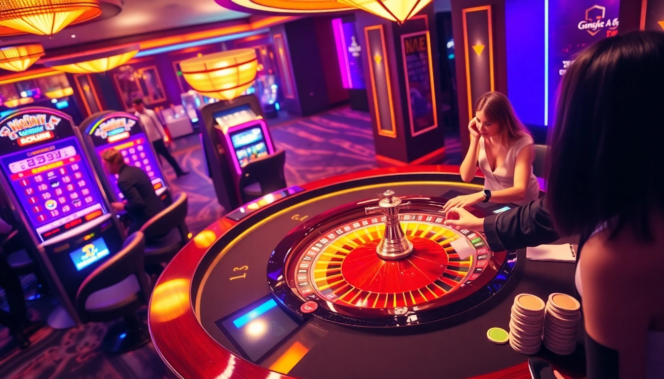 Experience high-stakes gambling at Luckywin casino tables with vibrant players and thrilling gameplay.