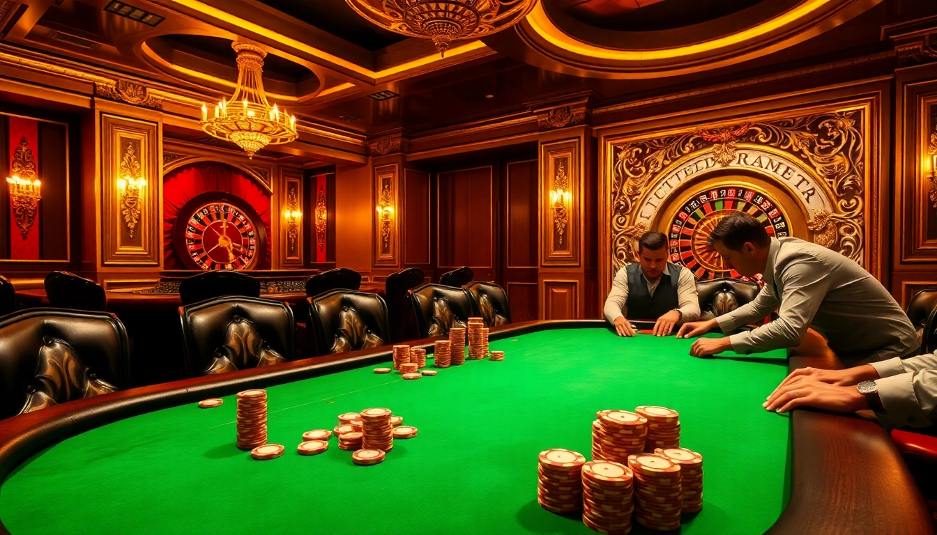 Gambers engaged in a high-stakes poker game at a SUNWIN casino table, enhancing excitement.