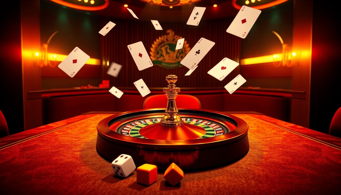Experience the excitement of trang chủ good88 with a luxurious casino setting showcasing roulette and online gaming.
