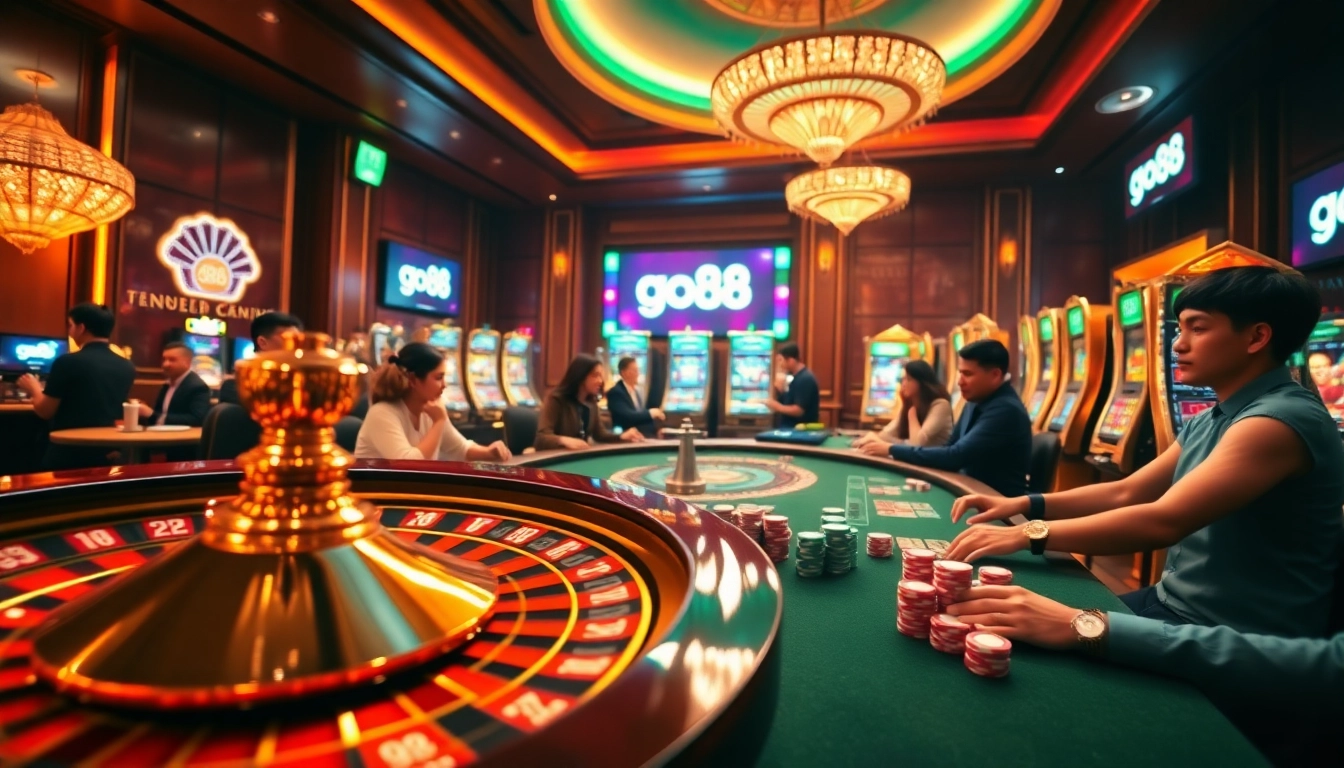 Enjoy exhilarating gameplay at go88's vibrant casino tables filled with excitement and strategy.