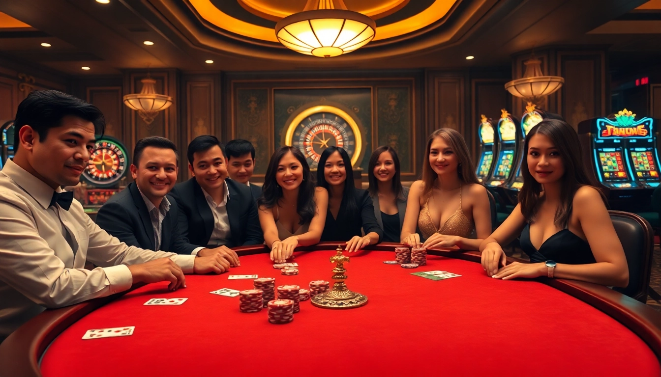 Experience thrilling gameplay at lu88 with professional poker tables and vibrant slot machines.