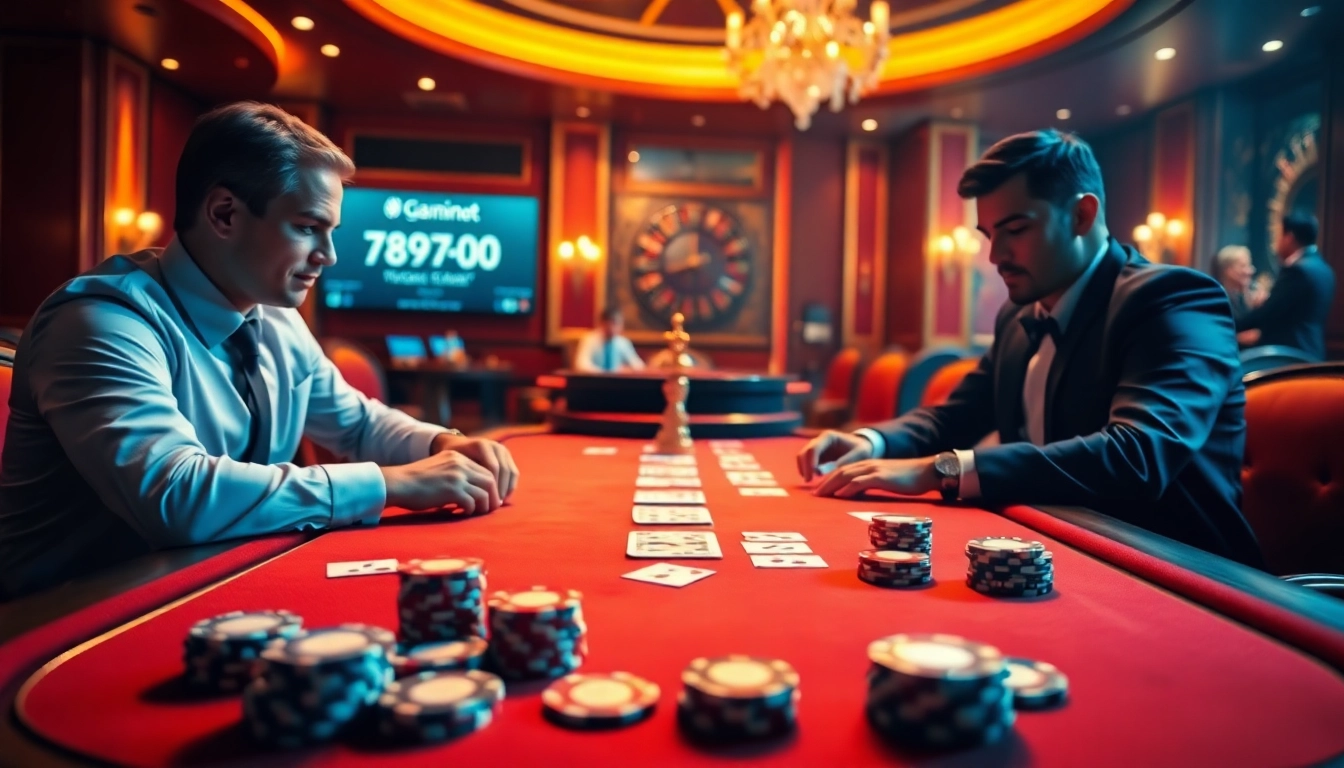 Experience high-stakes poker at https://789f00.net/ with a luxurious casino scene.
