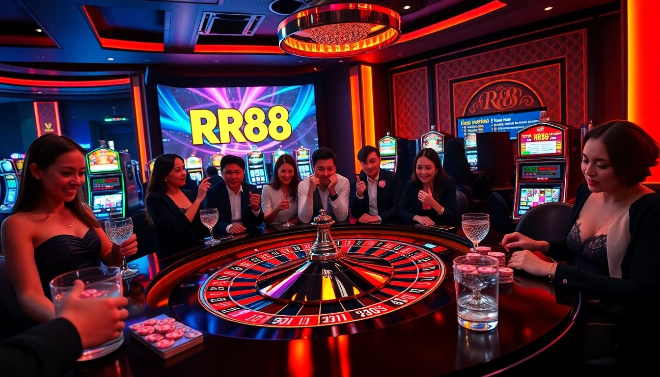 Experience the excitement at RR88 with players enjoying roulette and high-stakes action.