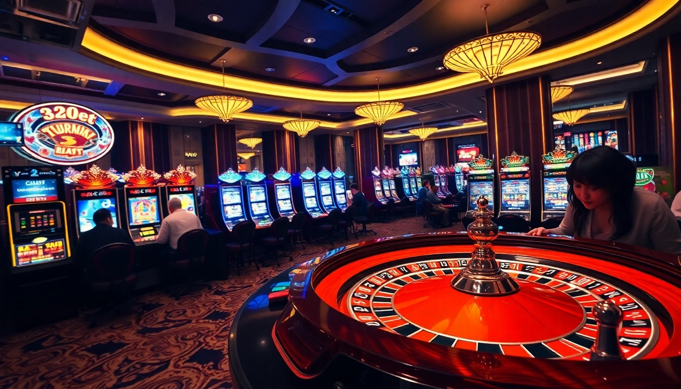 Engaging gamblers at the luxurious 39bet casino enjoying thrilling games.