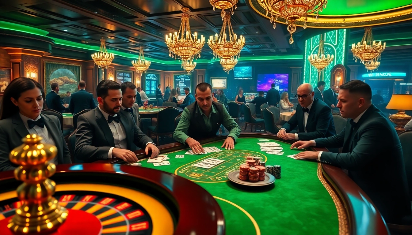 Exciting scene of players engaging in high-stakes gambling at a table with GTA SAN elements.
