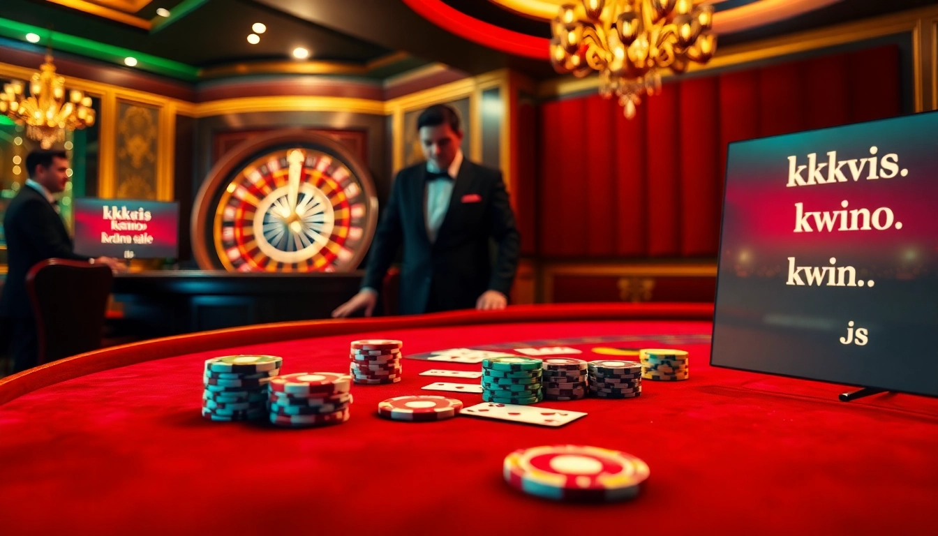 Experience the thrill of gaming at https://kwin.bio/ with lavish casino tables and vibrant poker chips.