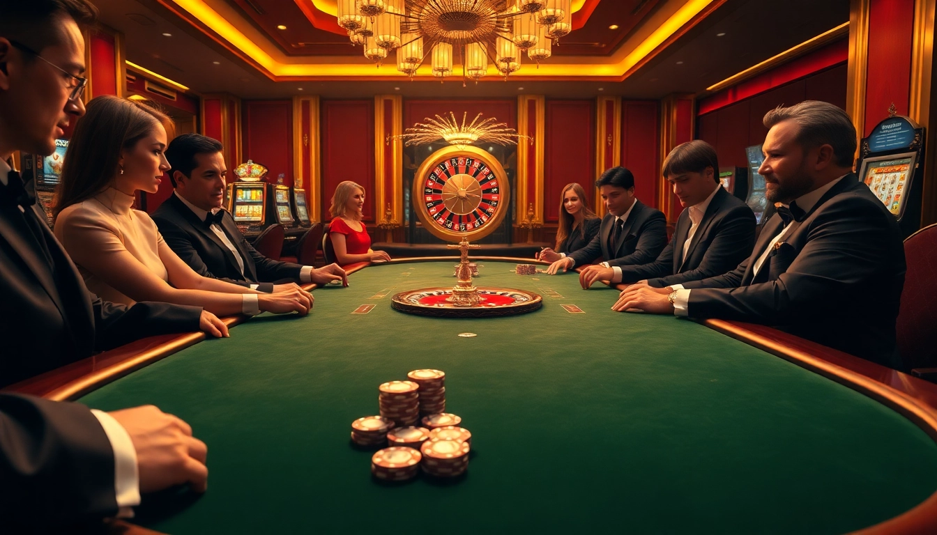 Experience a thrilling game at rr88 com with players engaging at an elegant poker table.