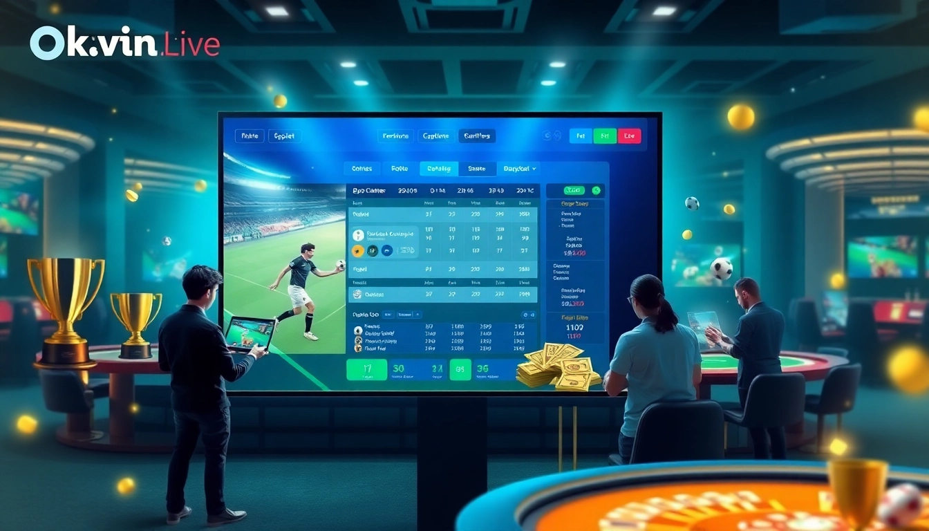 The dynamic online betting experience at okvipwin.live featuring lively sports betting and engaging casino games.