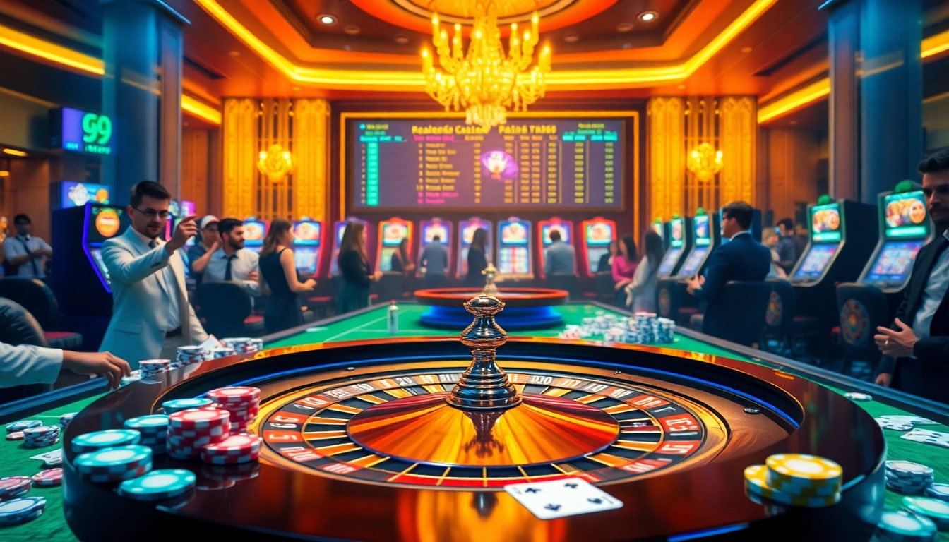 Excited players at a roulette table celebrating their wins while engaging in PS99 themed gambling.