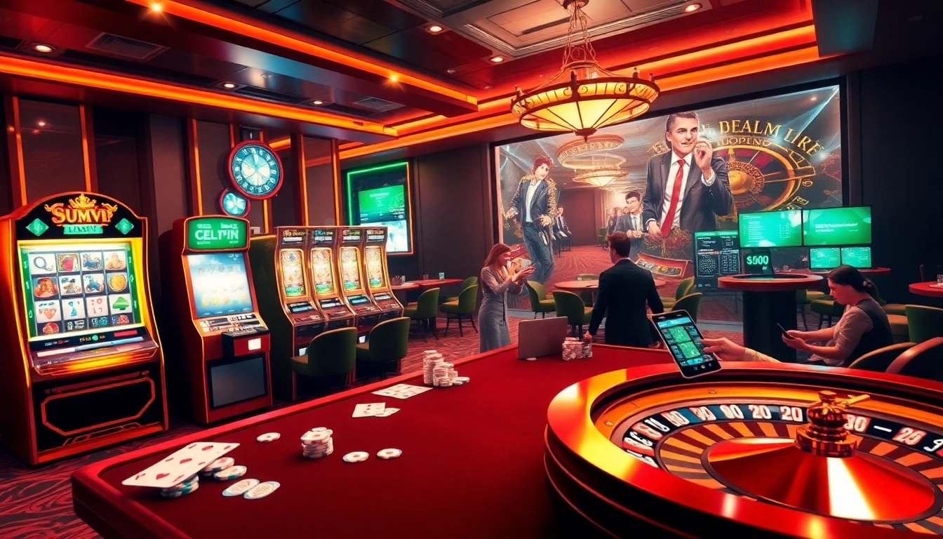 Experience thrilling online games at Sumvip platform with vibrant casino visuals.